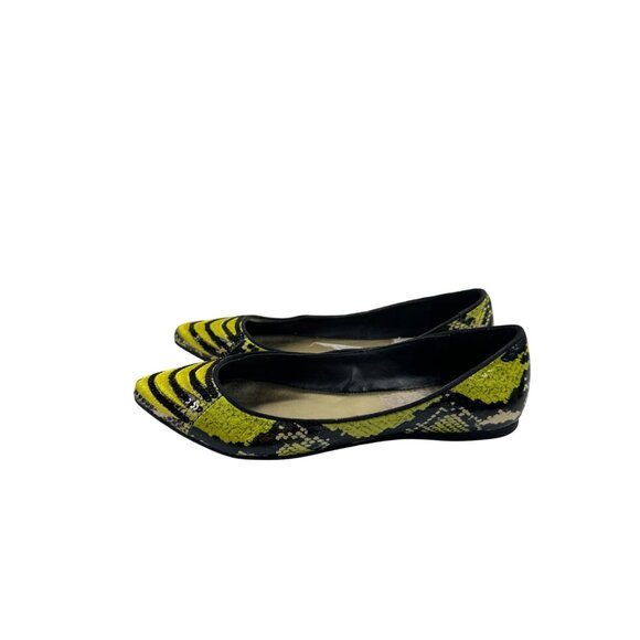 Embroidered Size 6.5 Snake Ballet Casual Flats Green & Black - Picture 11 of 14